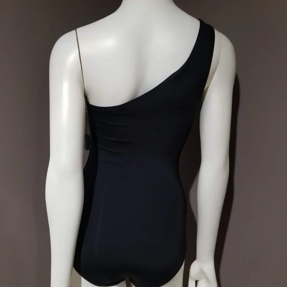 Michael Kors Embellished One-Shoulder Underwire One-Piece Swimsuit